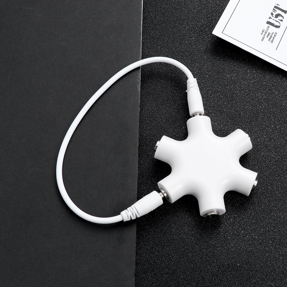 Earphone Splitter Jack - 5-Way Shape Earphone Music Share Adapter