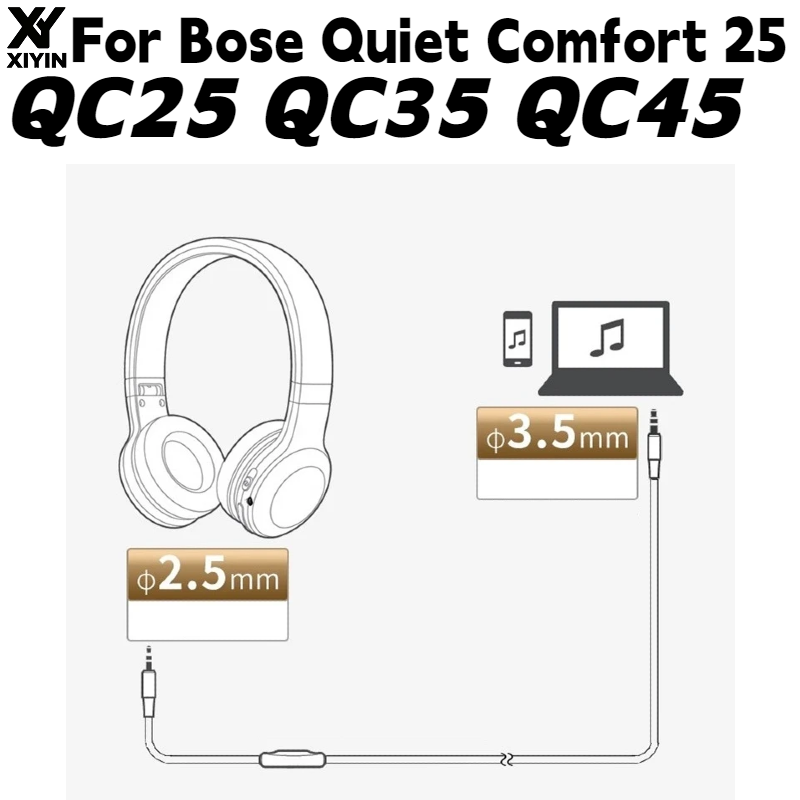 Plug and Play 2.5mm to 3.5mm J - Bose Headphone Qc45 recension och pris