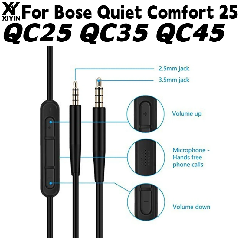 Plug and Play 2.5mm to 3.5mm J - Bose Headphone Qc45 recension och pris